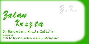 zalan krszta business card